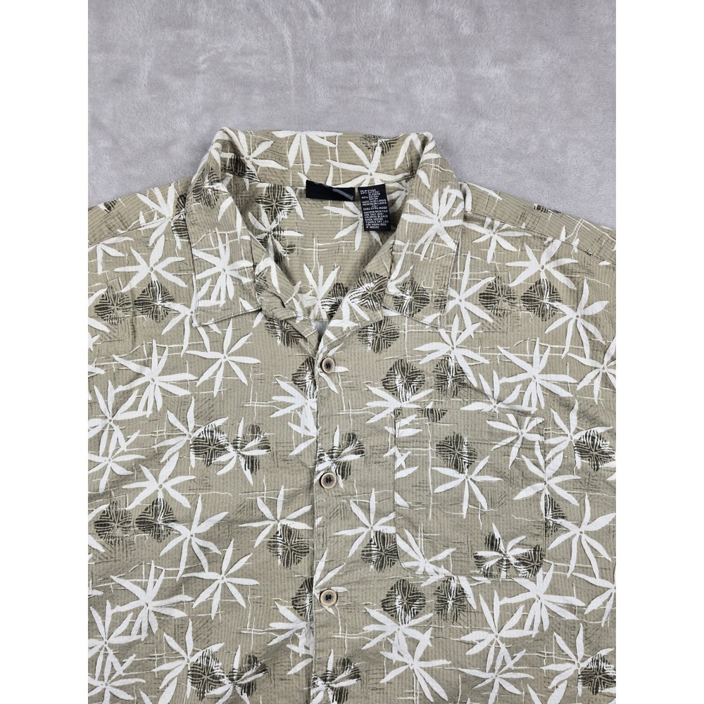 Op Ocean Pacific Sport Button Up Shirt Mens XXL Floral Hawaiian Short‎ Sleeve